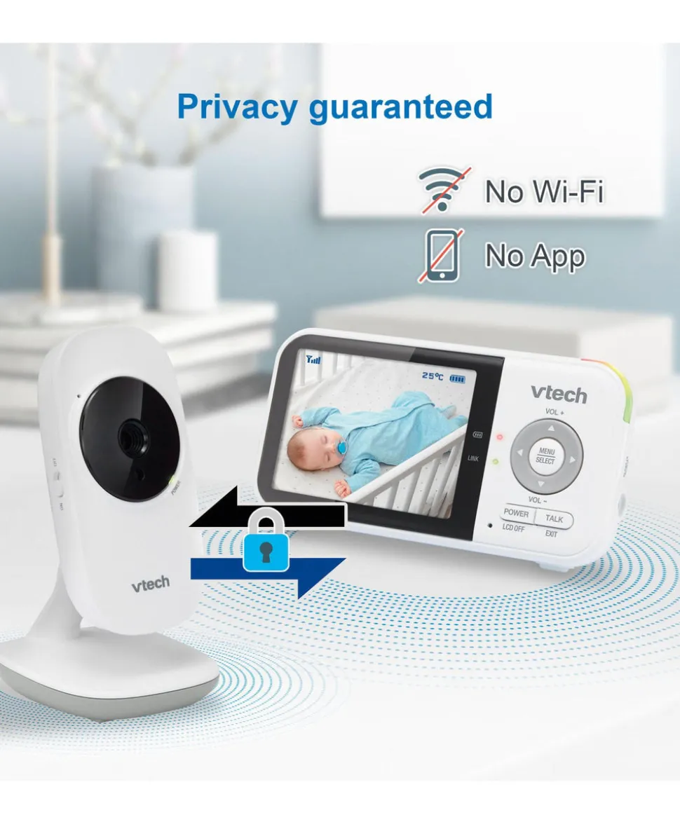 VTech VM819 2.8" Digital Video Baby Monitor- White