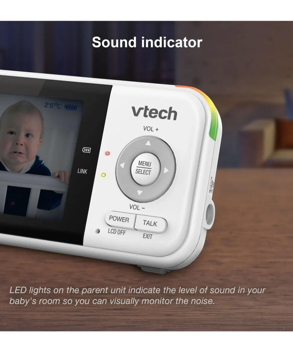 VTech VM819 2.8" Digital Video Baby Monitor- White