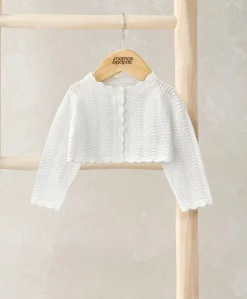 Wavy Stitch Bolero Cardigan
