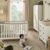 Wedmore 3 Piece Cotbed Range with Dresser Changer & Wardrobe - White/Natural