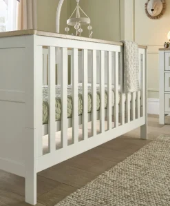 Wedmore 3 Piece Cotbed Range with Dresser Changer & Wardrobe - White/Natural