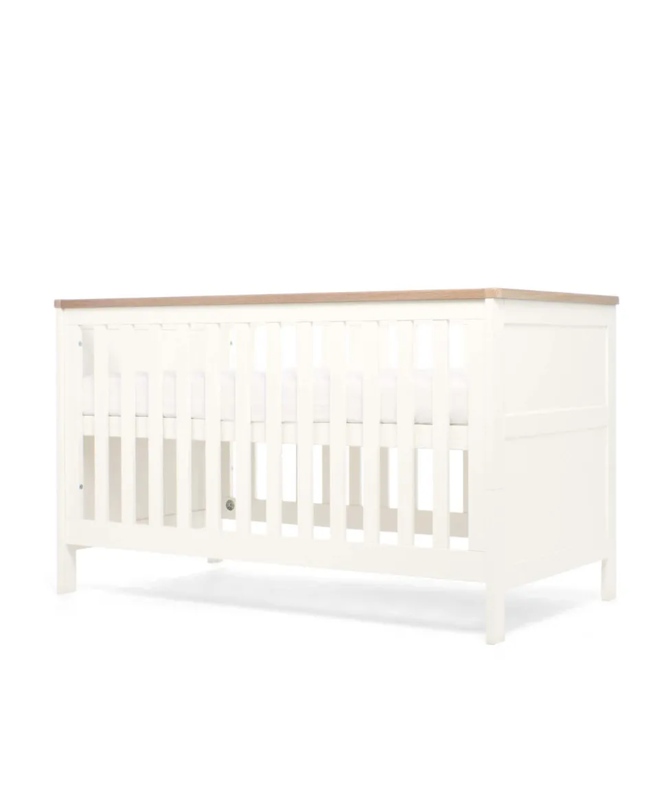 Wedmore 3 Piece Cotbed Range with Dresser Changer & Wardrobe - White/Natural