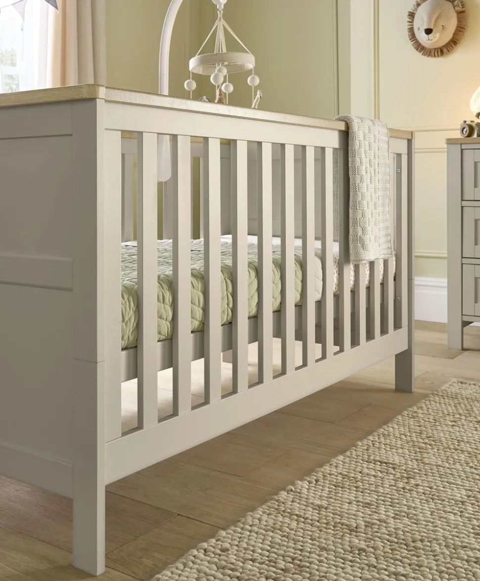 Wedmore 3 Piece Cotbed Set with Dresser Changer & Wardrobe - Pebble Grey