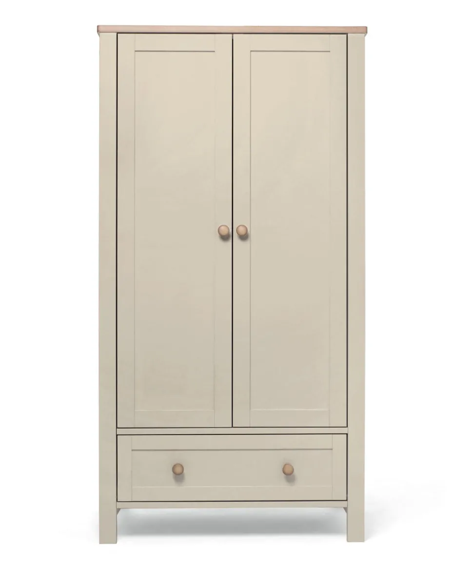 Wedmore 3 Piece Cotbed Set with Dresser Changer & Wardrobe - Pebble Grey