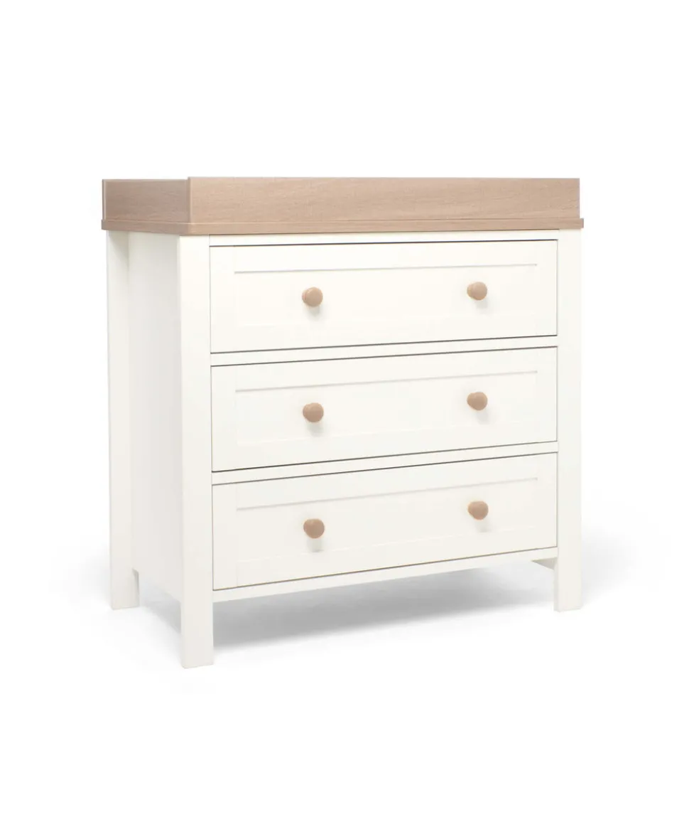 Wedmore 2 Piece Cotbed Set with Dresser Changer - White/Natural