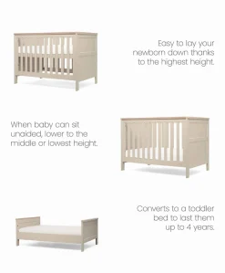 Wedmore Convertible Cot - Pebble