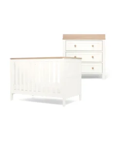 Wedmore Convertible Cot Set - White/Natural