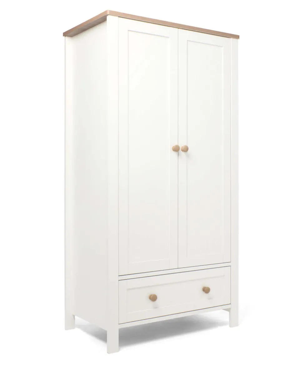 Wedmore Nursery Wardrobe - White/Natural