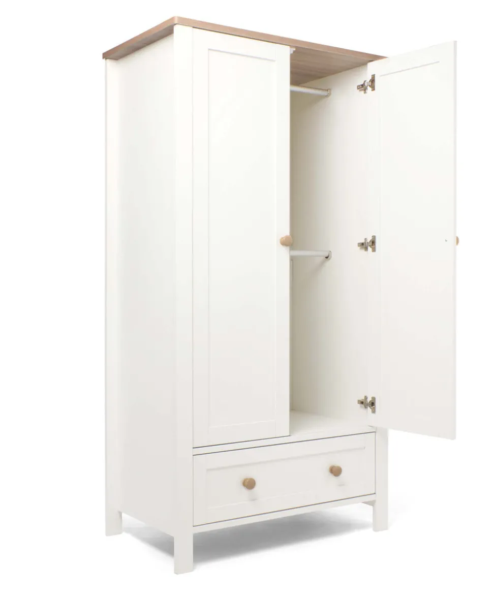 Wedmore Nursery Wardrobe - White/Natural
