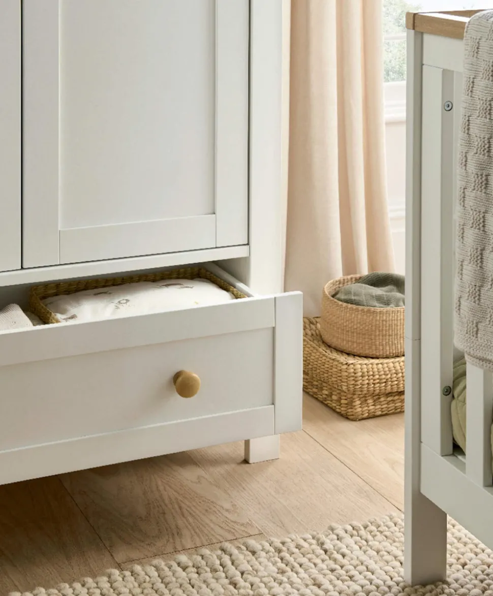 Wedmore Nursery Wardrobe - White/Natural
