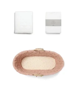 Welcome To The World Moses Basket & Fitted Sheet Bundle (3 Piece) - Wildflower