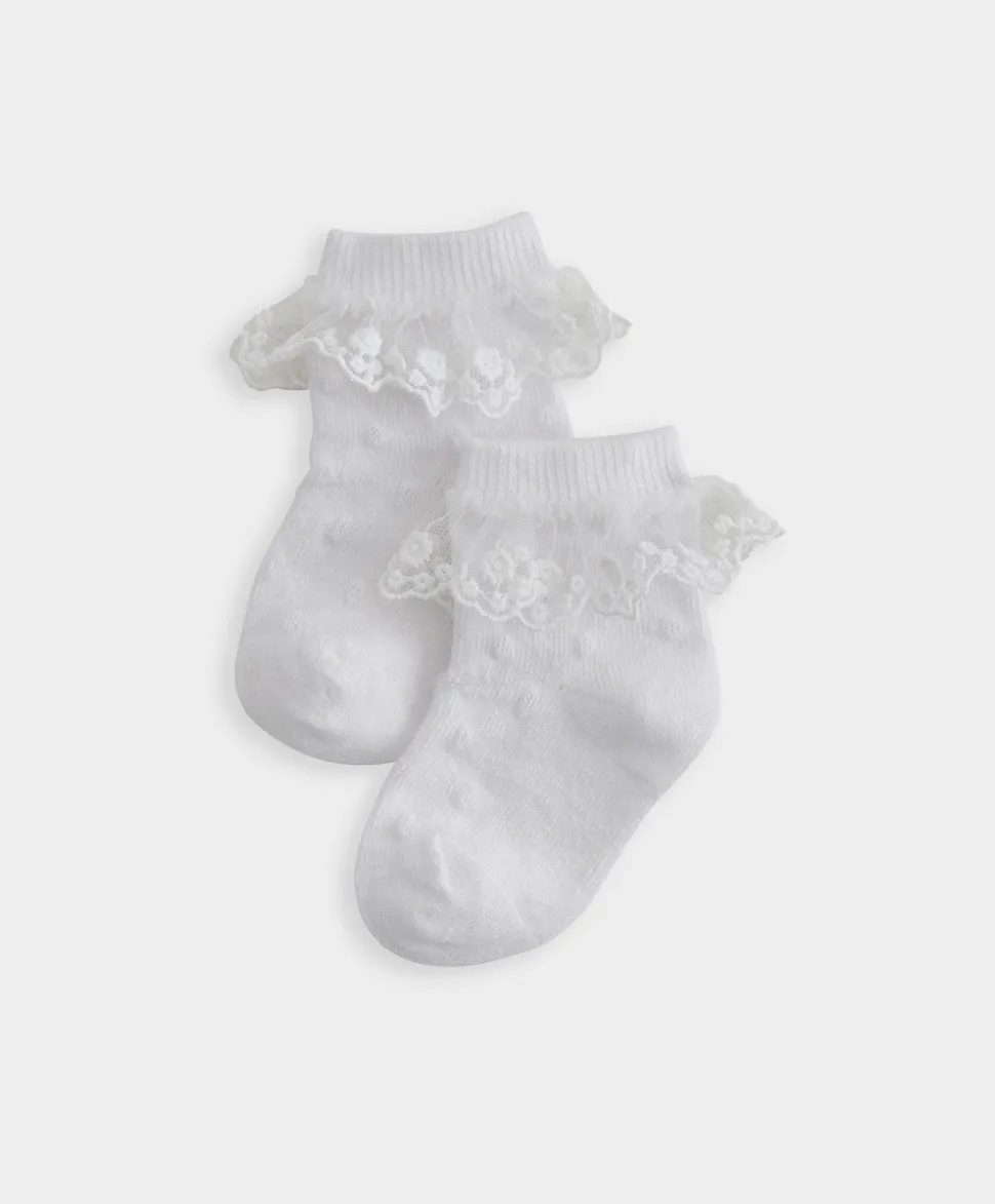 White Frill Socks (Set of 2)